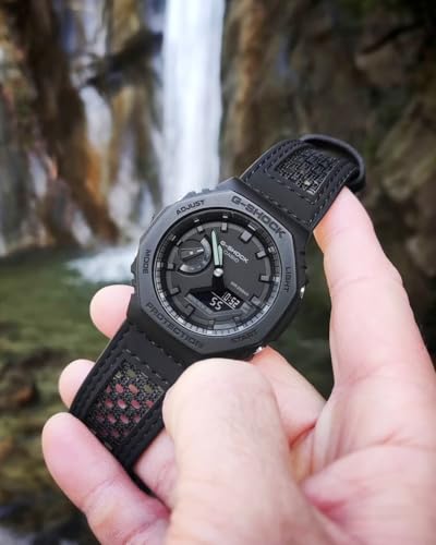 DAVILANE 16mm Watch Strap Replacement for Casio GA-100/100C/110/120/135/140/150/200/201/300/310/400/700/710/735/800/2100/2110,Perforated mesh design for breathable comfort - Image 4