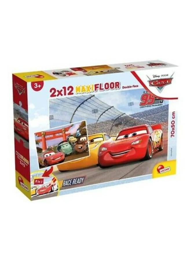 Lisciani Cars Double-Face Maxi Floor Puzzle - 2×12 Pieces - Image 1