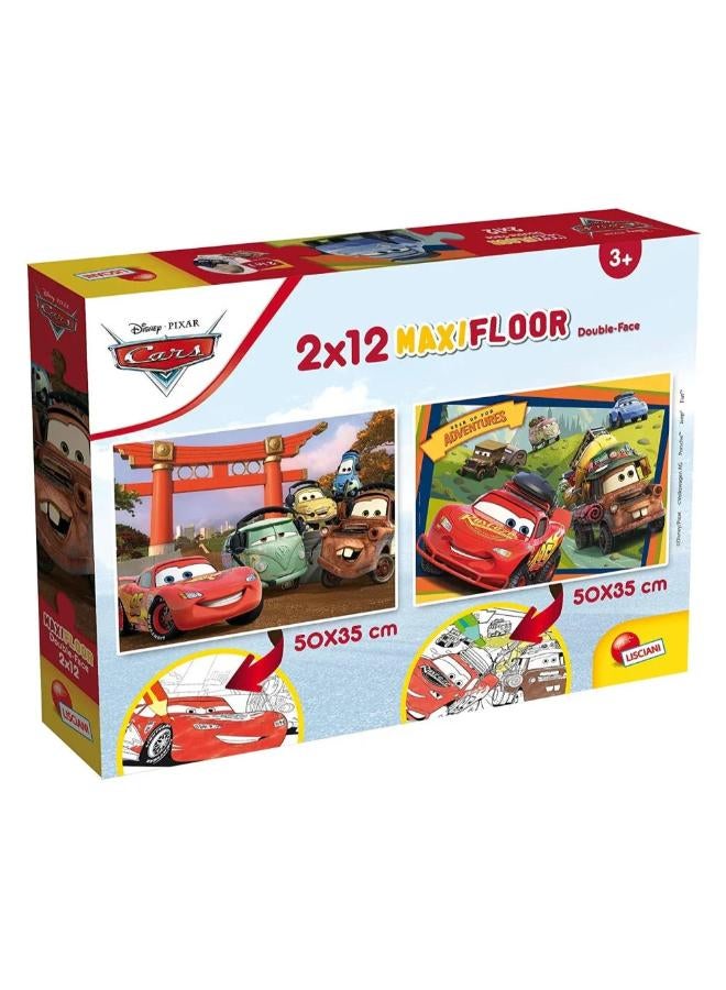 Lisciani Cars Double-Face Maxi Floor Puzzle - 2×12 Pieces - Image 2