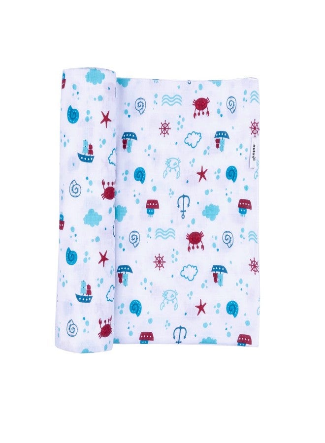 Nuluv Anchor Baby Swaddle Wraps, Soft and Breathable Swaddling Cloths, Bamboo Cotton Swaddle Wraps, Hypoallergenic, Multi-Purpose, Lightweight, for Babies 0+ Months, Pack of 2, Red - Image 3