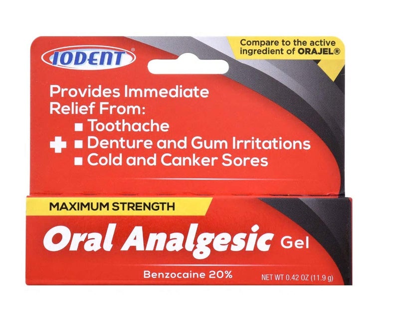 DDI Iodent Oral Analgesic Gel Max Strength Alcohol Free Unflavored 042 oz 24 Count
