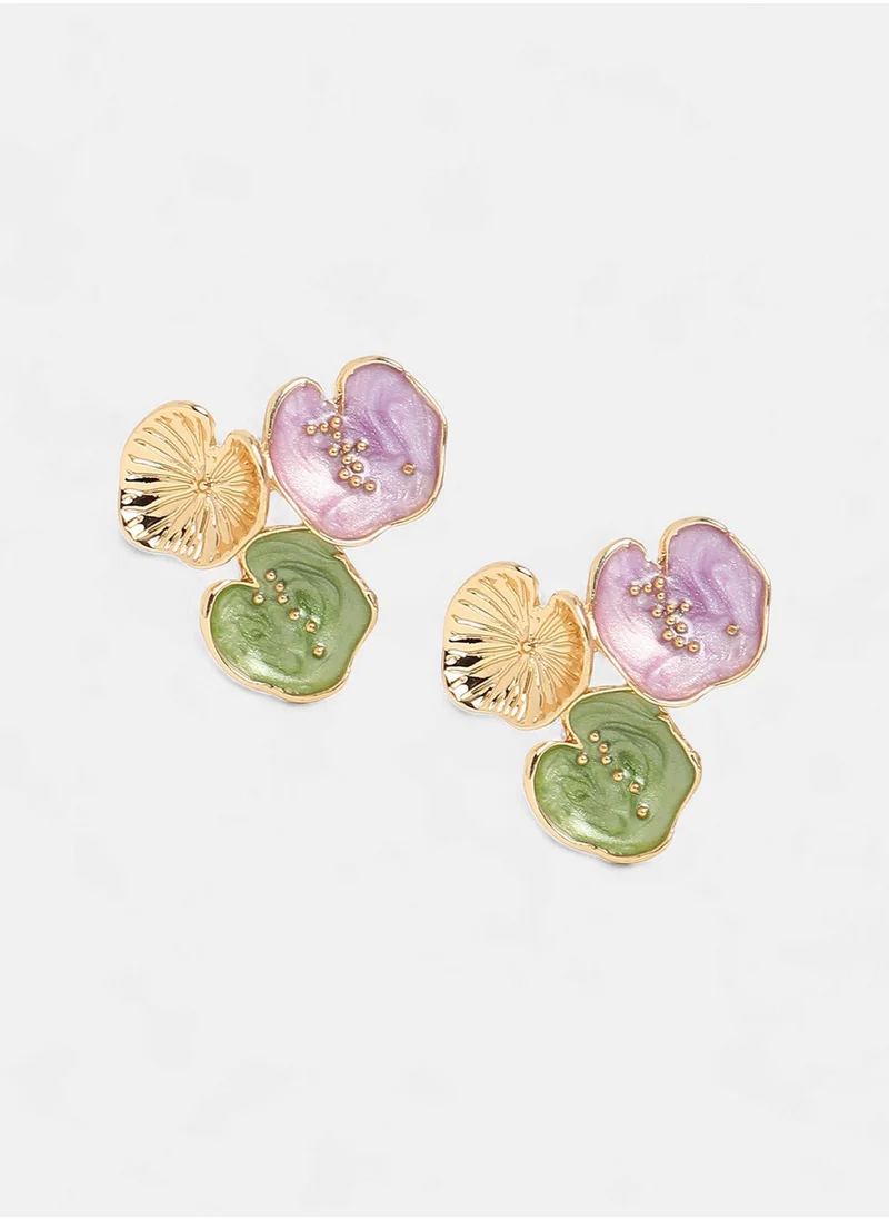 سوهي The Small Lilypad Contemporary Studs