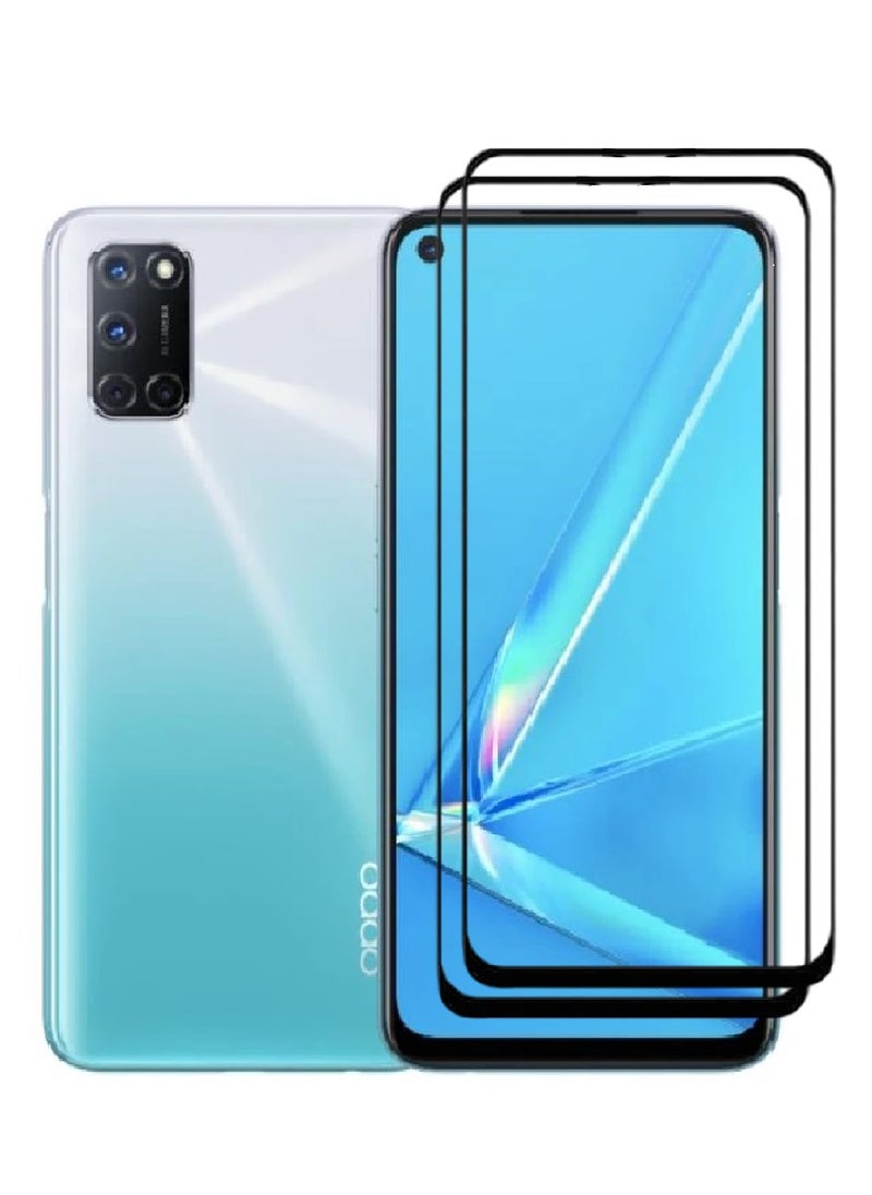 AINA 2 Pieces Tempered Glass Screen Protector 5D Designed For Oppo A92 Full Glue Edge to Edge Full Screen Coverage And Bubble Free - Image 1