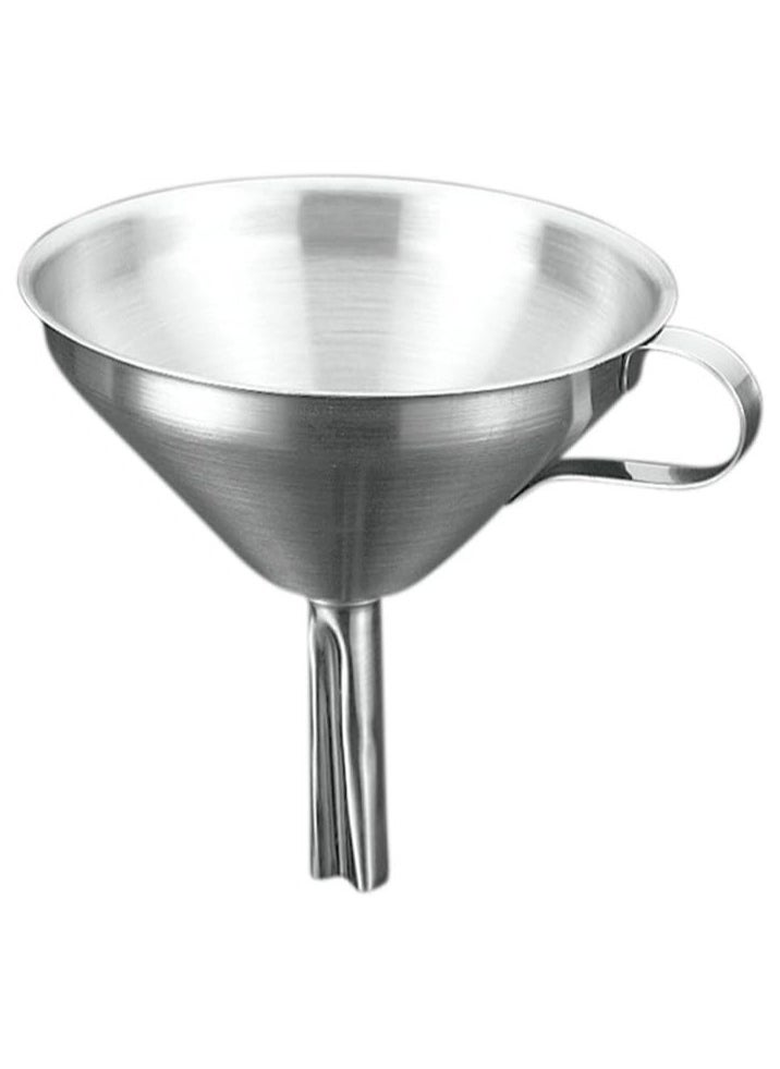 Metaltex - Stainless Steel Funnel with Removable Sieve Insert 13 cm kitchen oil Funnel For Kitchen Use Filling Bottles oils liguid items - Image 1