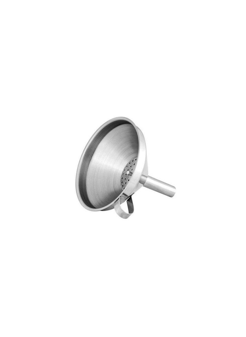 Metaltex - Stainless Steel Funnel with Removable Sieve Insert 13 cm kitchen oil Funnel For Kitchen Use Filling Bottles oils liguid items - Image 1