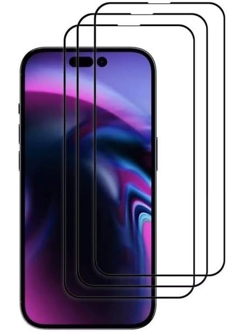 Raxoom [3 Pack] Designed for iphone 15 Pro Max Screen Protector Tempered Glass, Friendly Ultra Resistant - Image 1