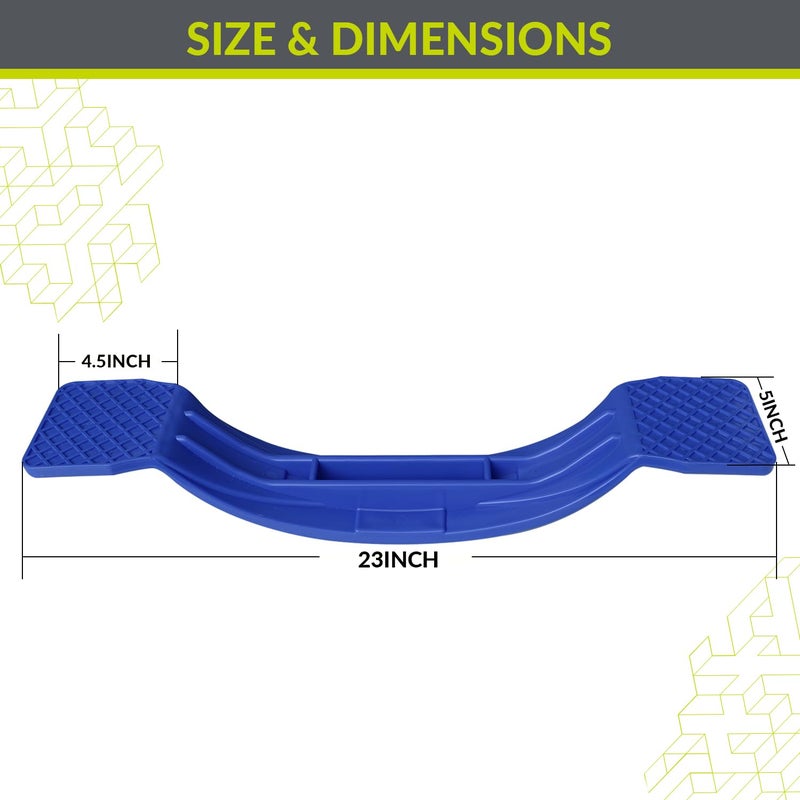 GISCO لوحة توازن، لوحة توازن متأرجحة، لوحة تأرجح، ألعاب أطفال أرجوحة، ألعاب تدريب رياضية للأطفال، ألعاب داخلية/خارجية | مصنوعة من بلاستيك متين وآمن (أزرق) - Image 3