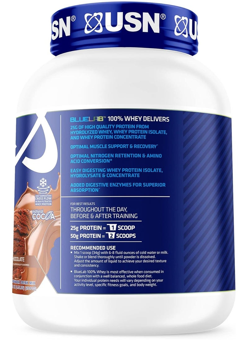 USN - USN Blue Lab, 100% Whey Premium Protein, Chocolate Flavor, 2Kg - Image 1