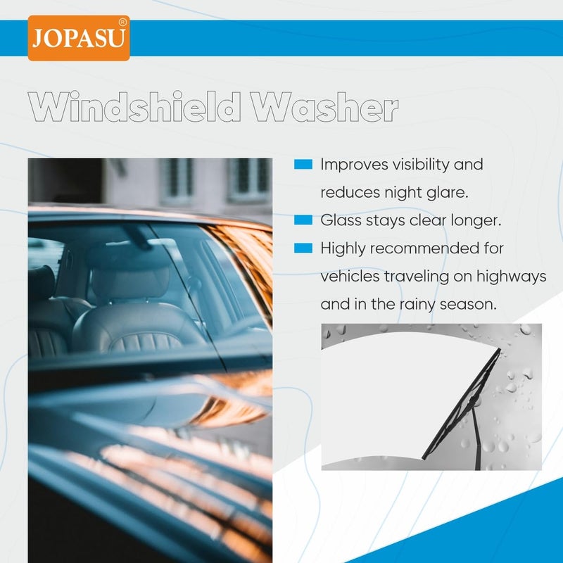 Jopasu Windshield Washer Pouch – 25 ml (Pack of 10) | Ultra-Concentrated Formula | Crystal Clear, Spot-Free Windshield | Streak-Free, Lint-Free, Scratch-Free Shine - Image 5