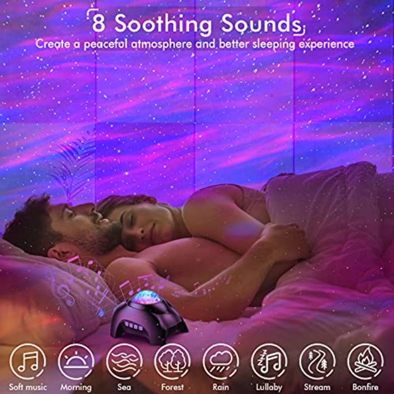 Star Galaxy Projector with Bluetooth Speaker and Noise - Aurora Night Light for Bedroom,,Adults, Gaming Room, Home Theater, Ceiling Decor - Image 3