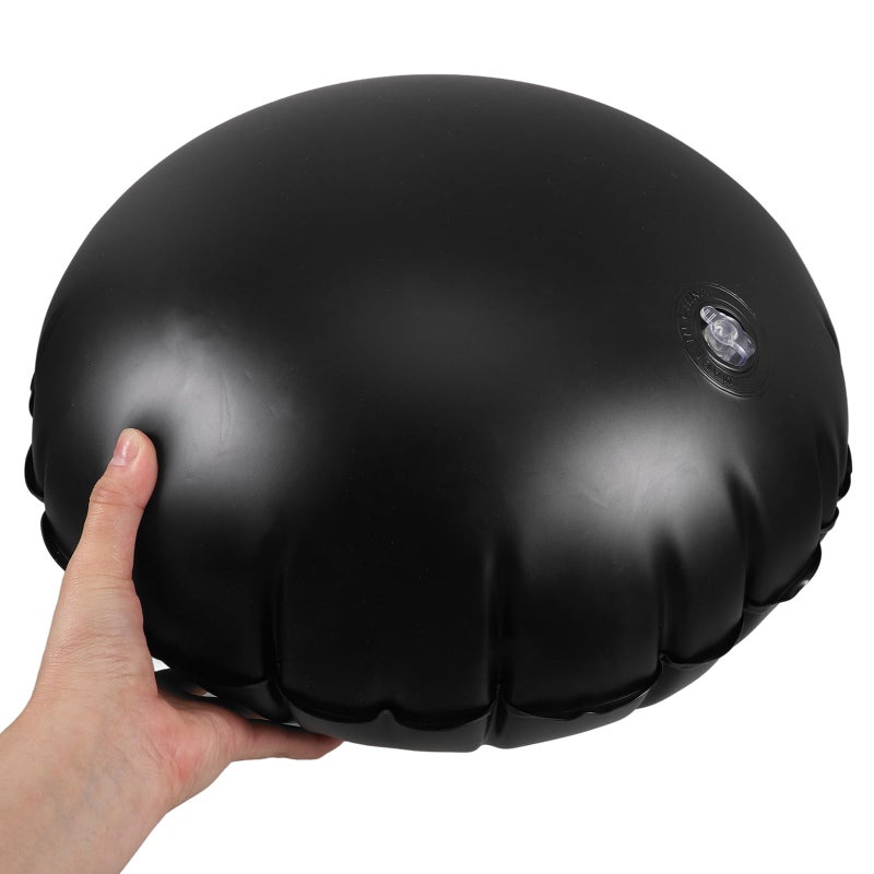 Inflatable Travel Pillow Portable Air Cushion for Outdoor Camping Car Airplane Black - Image 4