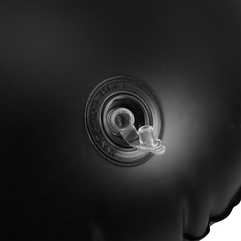 Inflatable Travel Pillow Portable Air Cushion for Outdoor Camping Car Airplane Black - Image 5