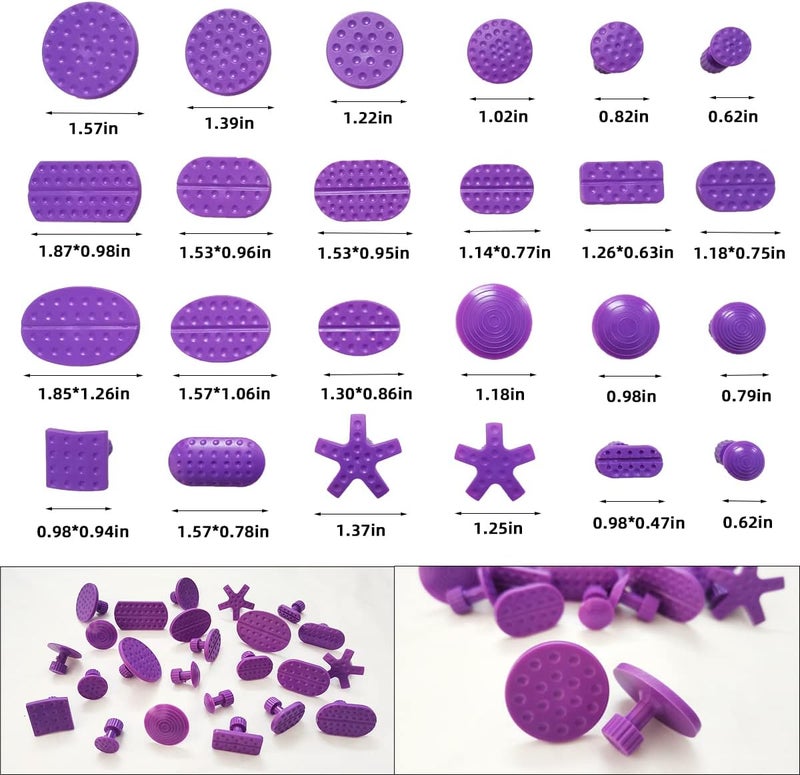 CYGOODS 67pcs Car Paintless Dent Removal Kit with Curved Rod, Glue Tabs, and Tools - Image 5
