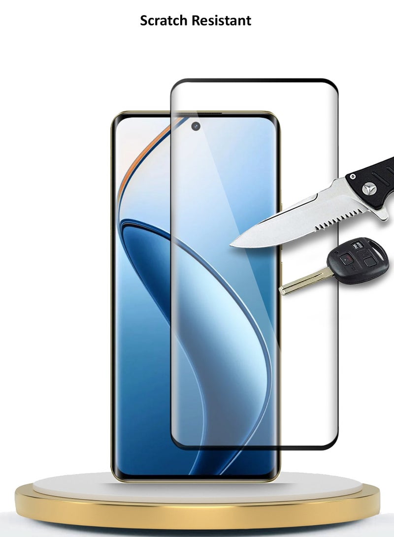 Wtech Realme 12 Pro / 12 Pro+ / Pro Plus 5G 2024 Premium E2E Full Glue Full Cover Tempered Glass Screen Protector (MSGECN) - Clear/Black - Image 5