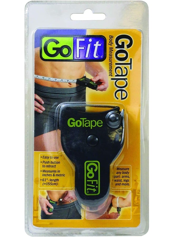 GoFit GoTape Fitness Measuring Tape - Tool, Black - Image 3