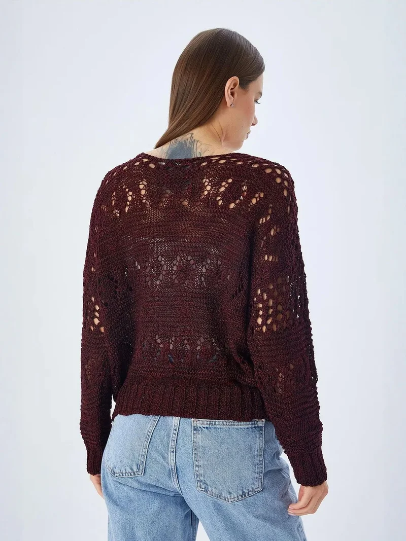 ميكسراي Mixray Openwork Knit Sweater