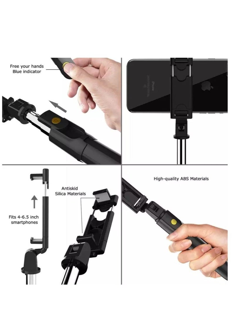 Raxoom Selfie Stick Tripod, 3 in 1 Extendable Selfie Stick Stand with Wireless Remote Phone Holder Compatible with Android Smartphone and iPhone - Image 3