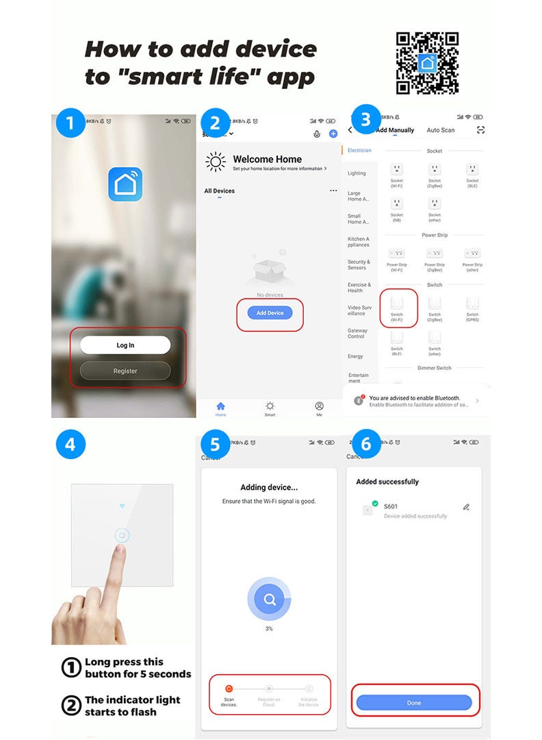 Smart home dual switch WIFI + RF433  - Image 2