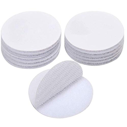 DIY Crafts 13mm Round Shape, Pack Of 50 Pcs, Upgrade Round Hook Loop Self Adhesive Tape Mounting Sticky Double-Side Mounting Fasten Tape Interlocking Tape (13mm Round Shape, Pack Of 50 Pcs) - Image 1