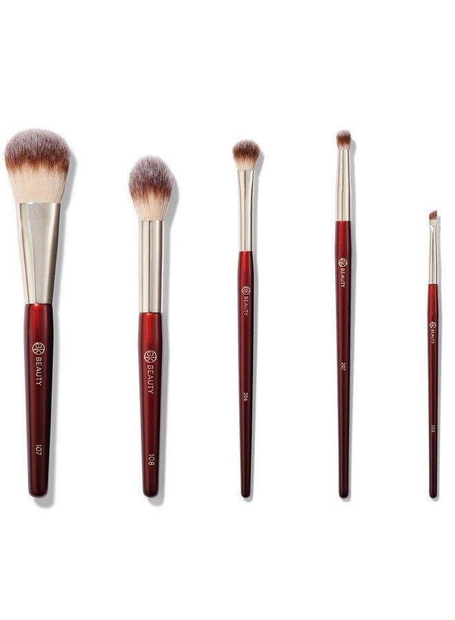 BK BEAUTY - Precision Brush Collection (5Pc) - Professional Makeup Brush Set For Bronzer, Blush, Contour, Powder & Eye Makeup | Premium Face Brushes For Flawless Application  - Image 1
