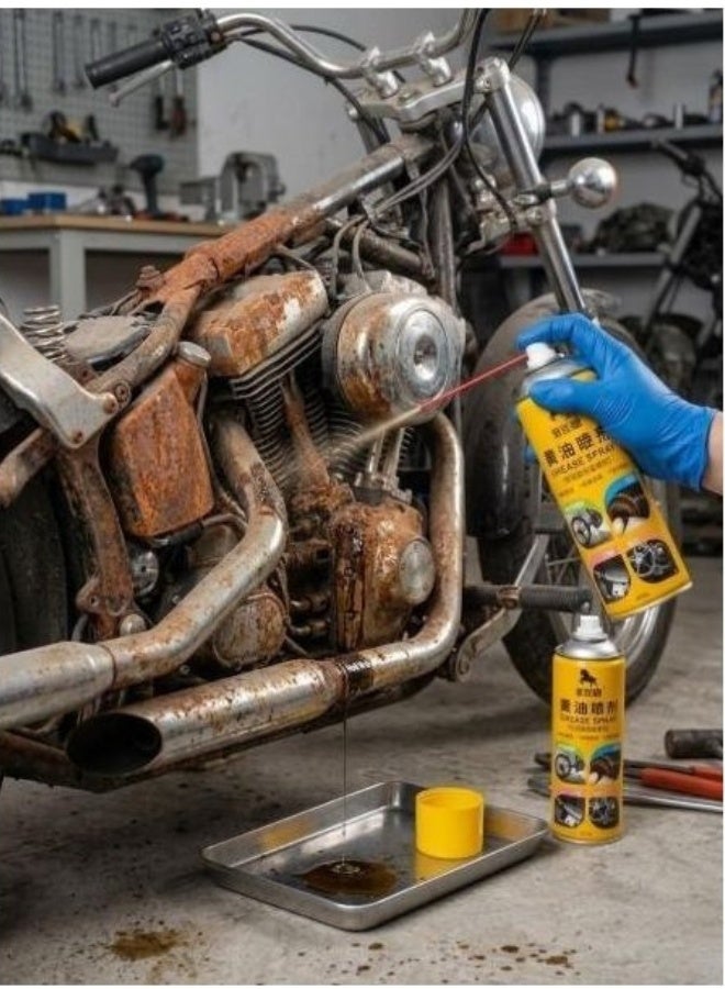 455ml Multi-Purpose Rust Remover & Lubricant Spray – Penetrating Mechanical Lubricant for Metal Parts, Hinges, Gears & Chains, Helps Loosen Rusted Components, Reduce Squeaking & Friction, Moisture, Rust & Corrosion Protection for Bicycles, Motorcycles, Cars, Doors, Tools & Equipment - Image 5