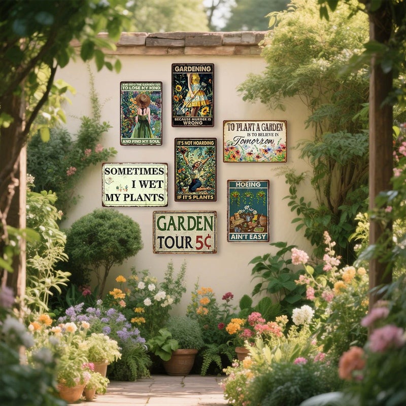 Ykfss Funny Metal Garden Signs Outdoor Decor 12x8 Inch - Vintage Garden Tin Sign For Outside, Unique Gardening Gifts for Women, Greenhouse Decor & Yard Decorations Outdoor Patio Signs for Plant Lovers - Image 4