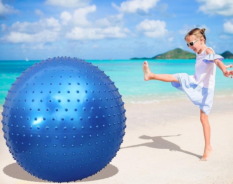 penepico Large Sensory Massage Ball for Kids, 33.5" 85cm Bouncy Exercise Ball, Big Inflatable Ball with Tactile Stimulation Spikes, Outdoor Yoga Ball, Large Beach Ball - Image 2