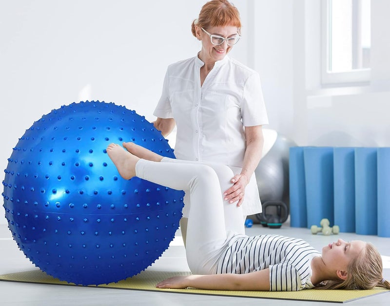 penepico Large Sensory Massage Ball for Kids, 33.5" 85cm Bouncy Exercise Ball, Big Inflatable Ball with Tactile Stimulation Spikes, Outdoor Yoga Ball, Large Beach Ball - Image 3