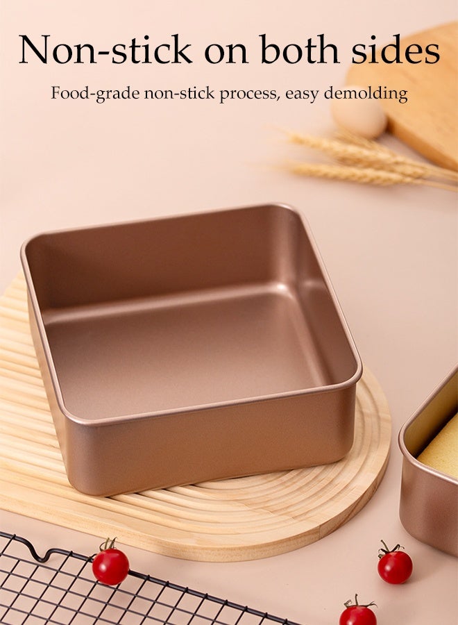 DUNISO 3 Pack Non-Stick Bread Loaf Pans Square Cake Mold Pan Deeps Dishs Carbon Steel Toast Box Heavy-Duty Rust Resistant Warp Free Bread Baking Tray with Non-Stick Coating for Baking Flawless Cakes, Loaves, Banana Bread and Date Palm Pound Cake  - Image 5