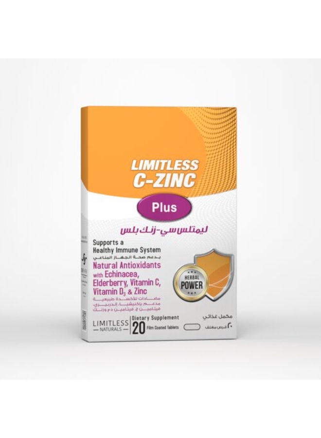 LIMITLESS 20 Coated Tablets C Zinc Plus - Image 1