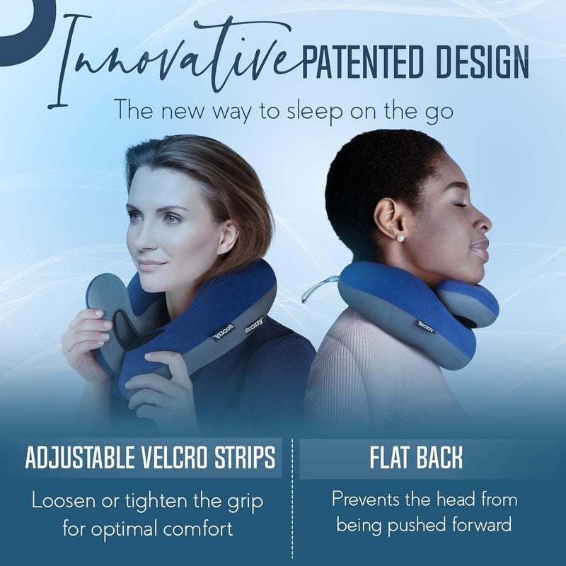 BCOZZY Organic Cotton Double Support Neck Pillow for Travel - 3 Ergonomic Positions for Head, Neck, and Chin Comfort - Ideal for Sleeping Upright on Flights, Cars, and at Home – Large, Gray - Image 5
