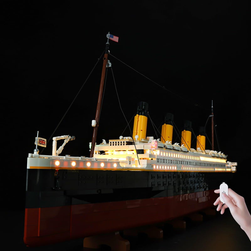 BrickSoul Light Up Kit Compatible with Lego Titanic Ship 10294 Building Set Upgrade Wired Dimmable Lighting Accessories for Lego Fans Not Included 10294 Model - Image 3
