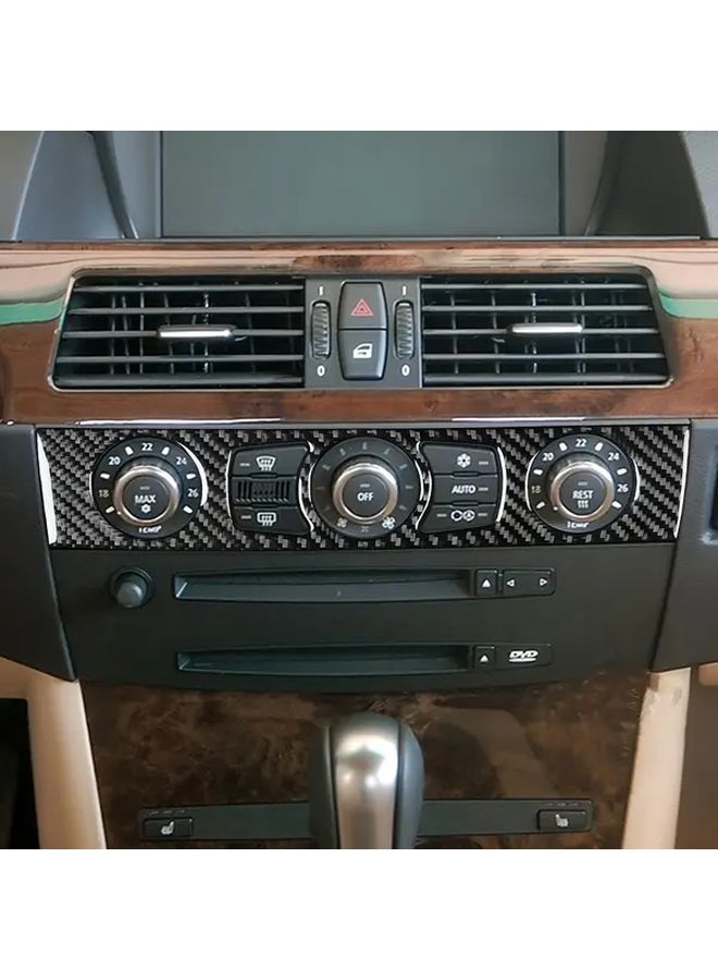 موديل G 8 2 مقبض تحكم مكيف الهواء من ألياف الكربون لسيارات بي إم دبليو الفئة 5 E60 2004 2010 - Image 2