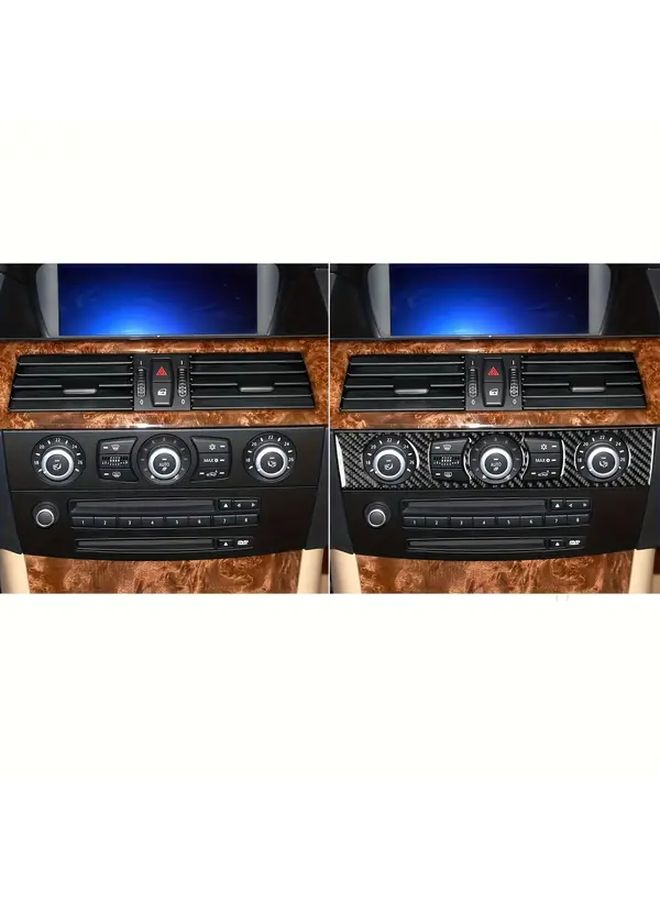 موديل G 8 2 مقبض تحكم مكيف الهواء من ألياف الكربون لسيارات بي إم دبليو الفئة 5 E60 2004 2010 - Image 3