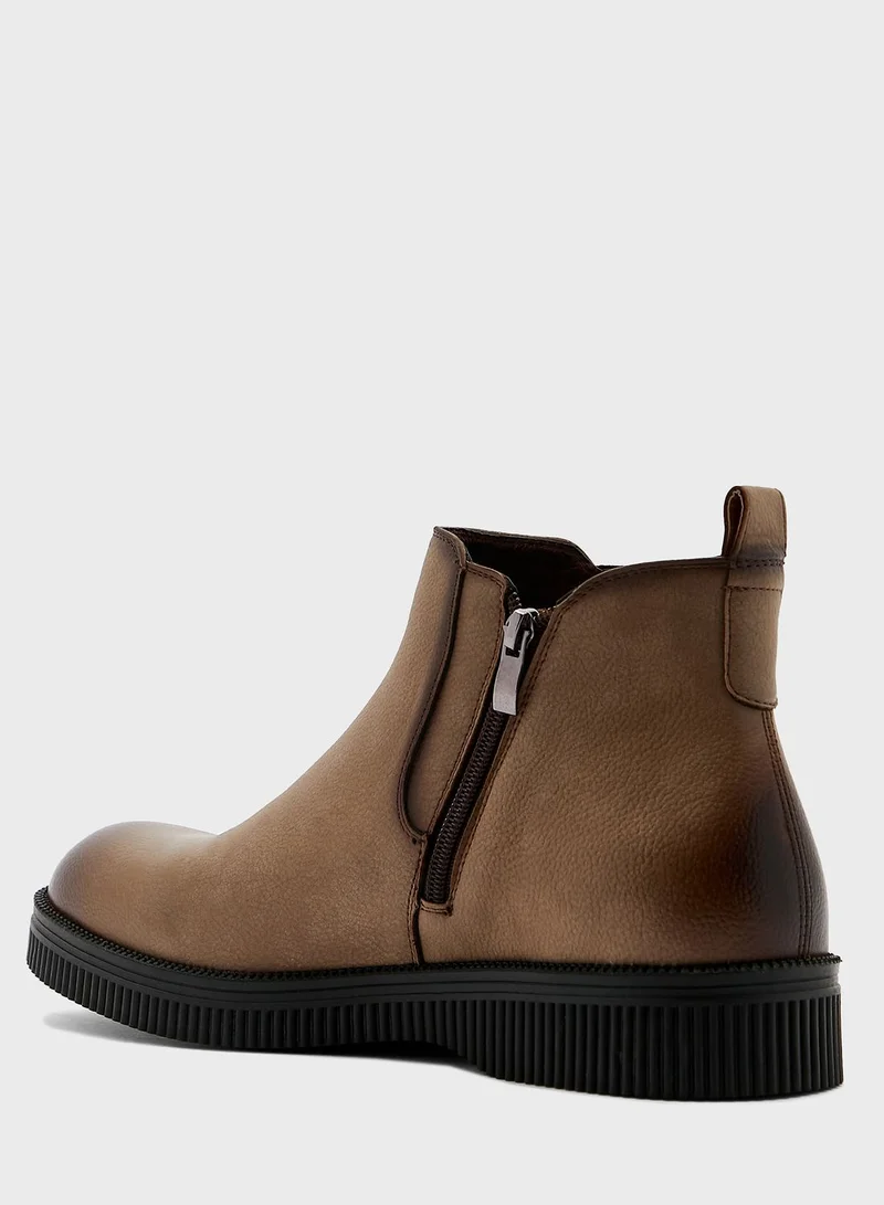 Robert Wood Platform Chelsea Boots