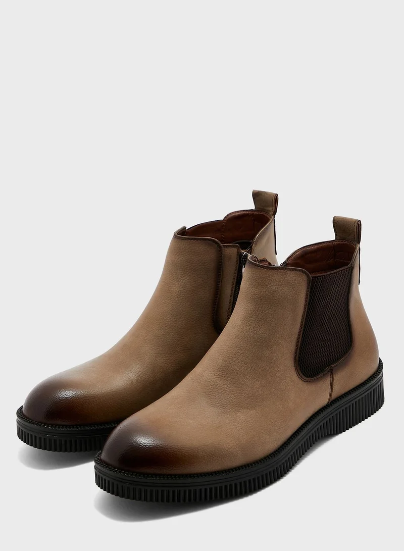 Robert Wood Platform Chelsea Boots