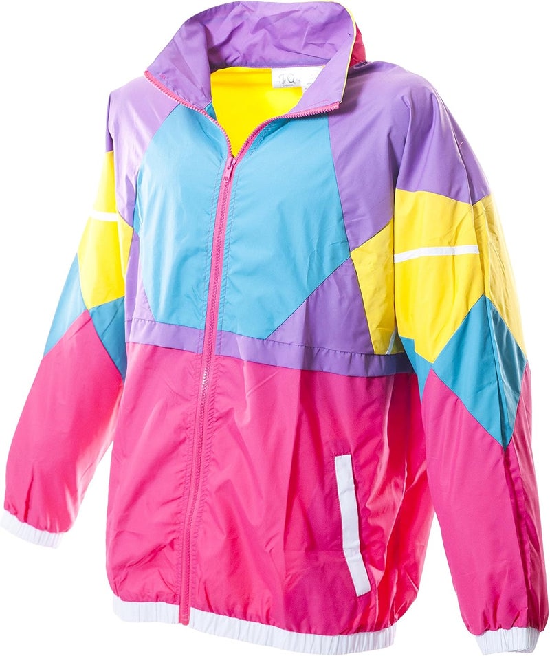 Funny Guy Mugs Like Totally Neon Retro Windbreaker - Image 1
