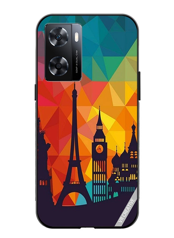 VR CREATIVE Protective Case Cover For Oppo A57/A77s Red Flying Butterflies Design Multicolour - Image 1
