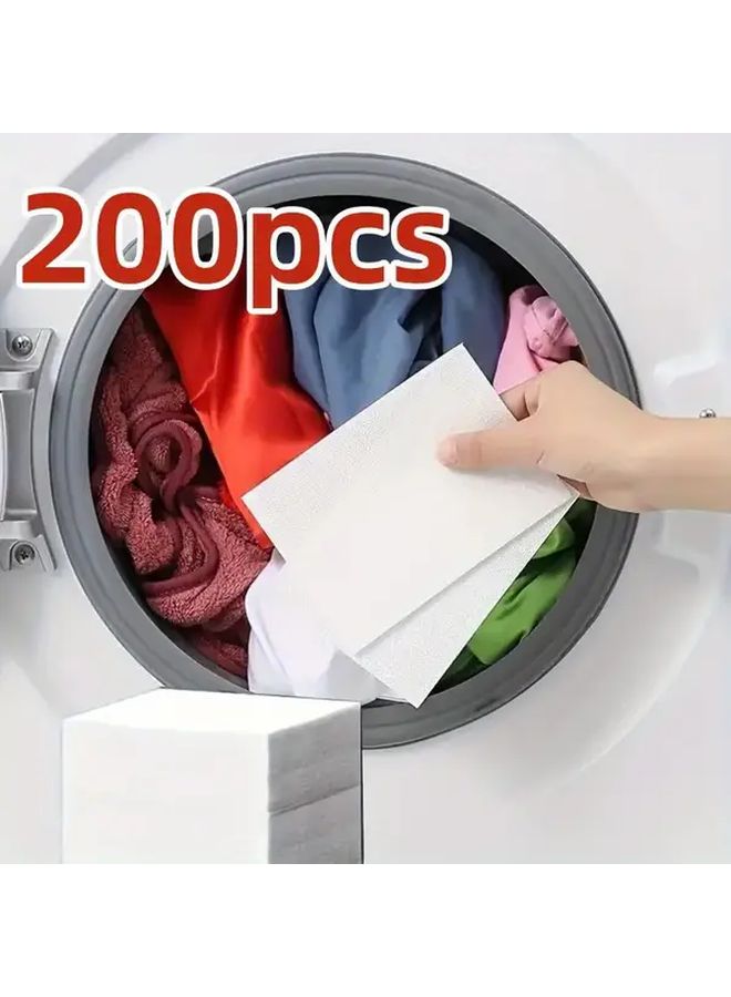 200 Color Catch Laundry Sheets Prevent Dye Transfer Enhance Fabric Softness Brightness - Image 1