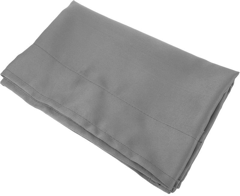 Healifty Kitchen Window Valance Grey Fabric Rod Pocket Half Curtain 45x145cm Farmhouse Style for Bathroom and Living Room - Image 1