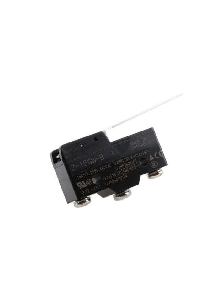 KNP Z-15GW-B is a general purpose basic snap action limit switch Known for its durability and high precision this switch is suitable for various applications where reliability and accurate detection are critical Z-15GW-B features a roller plunger actuator making it ideal for use in industrial machinery automated systems and other mechanical applications. - Image 1