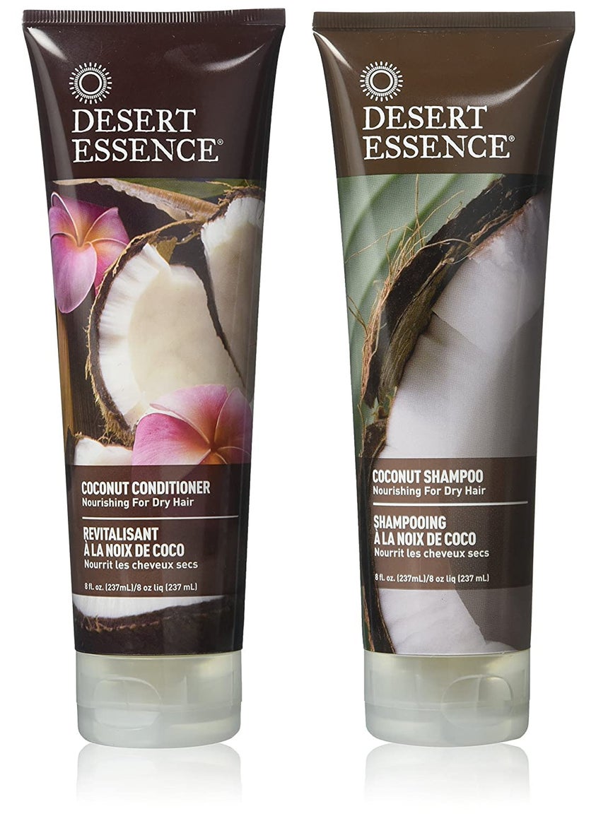 DESERT ESSENCE Desert Essence Coconut Shampoo & Conditioner Bundle - 8 Fl Ounce - Nourishing For Dry Hair - Delightful Scent - Refreshes Skin - Coconut Oil 