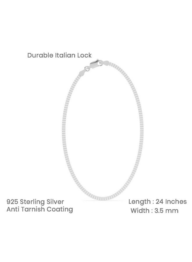 Clara Pure 925 Sterling Silver Magnus Men Chain Necklace in 24 inches | Gift for Men and Boys| With Certificate of Authenticity and 925 Stamp - Image 5