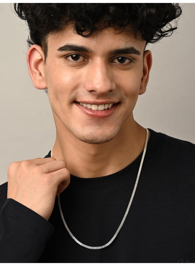 Clara Pure 925 Sterling Silver Magnus Men Chain Necklace in 24 inches | Gift for Men and Boys| With Certificate of Authenticity and 925 Stamp - Image 4