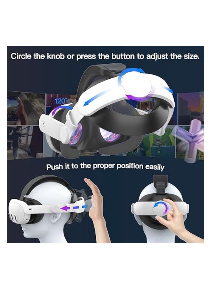 DamonLight Quest 3 Head Strap Compatible with Oculus Quest 3, 2023 Released - Image 3