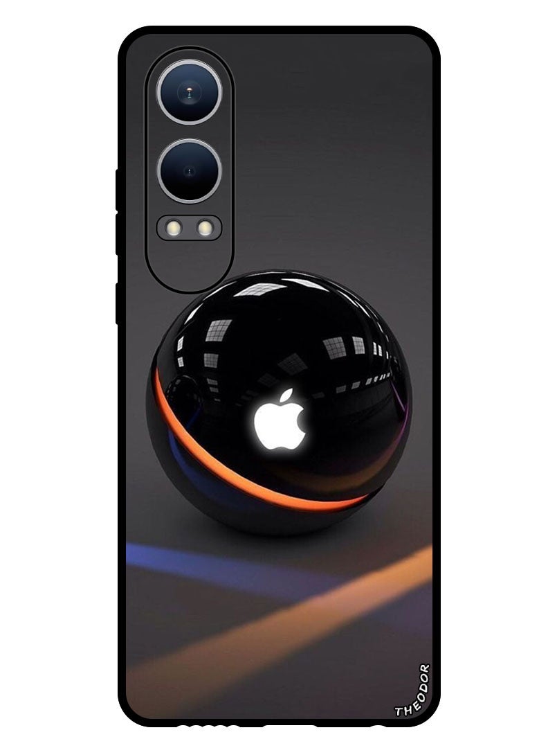 Theodor Protective Case Anti Scratch Shock Proof Bumper Cover For OnePlus Nord CE4 Lite Apple Logo on Black Ball - Image 1