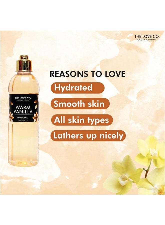 THE LOVE CO. غسول الجسم بالفانيليا الدافئة | جل استحمام نباتي مغذي للنعومة الطبيعية | مثالي للرجال والنساء - 250 مل - Image 2