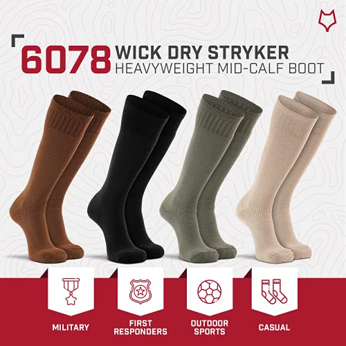 FOX RIVER FoxRiver Wick Dry Socks for Men, 3 Pack, Extra Cushioned Mid Calf Boot Socks for Stuffy Free, Super Comfy and Fresh Feet - Black - Medium (6078) - Image 5