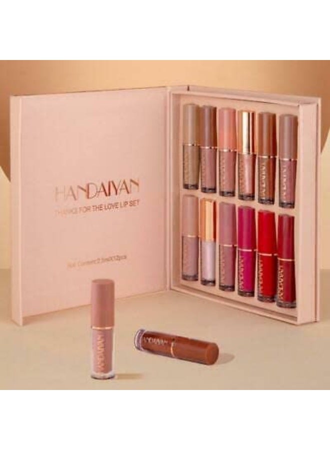 أوربانماك مجموعة أحمر شفاه سائل مطفي من أوربان ماك، 12 قطعة، مقاوم للماء ويدوم طويلاً - Image 4