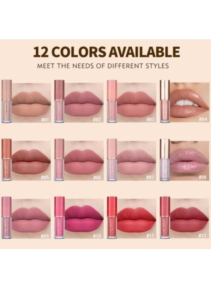 أوربانماك مجموعة أحمر شفاه سائل مطفي من أوربان ماك، 12 قطعة، مقاوم للماء ويدوم طويلاً - Image 3